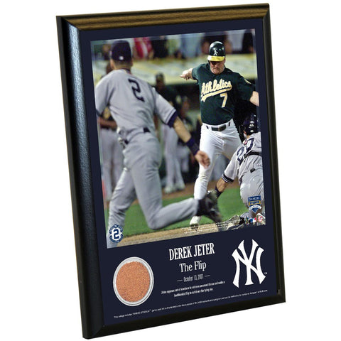 Derek Jeter Moments: The Flip 8x10 Dirt Plaque