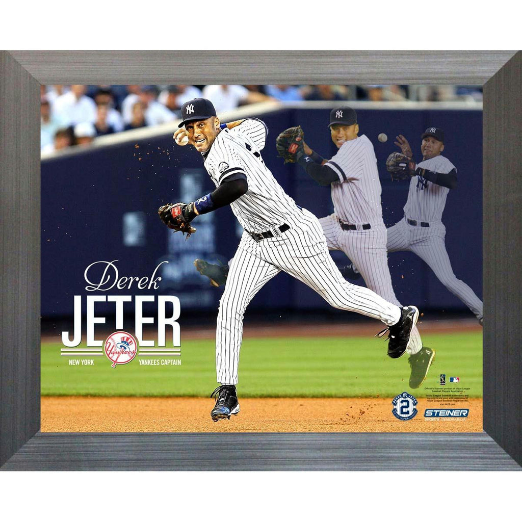 Derek Jeter multi-exposure three photo throw Framed 11x14 Collage