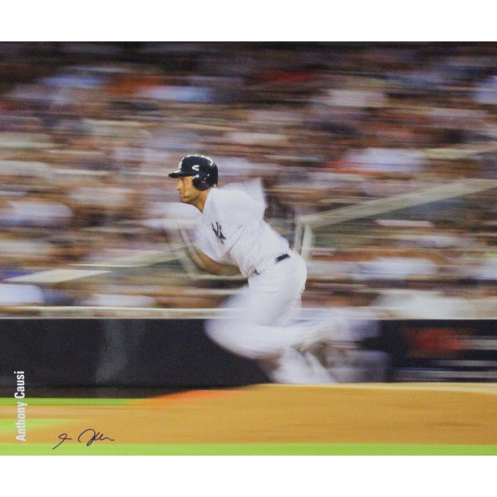 Derek Jeter Rounding First 8x10 Photo (Signed By Photographer Anthony Causi)