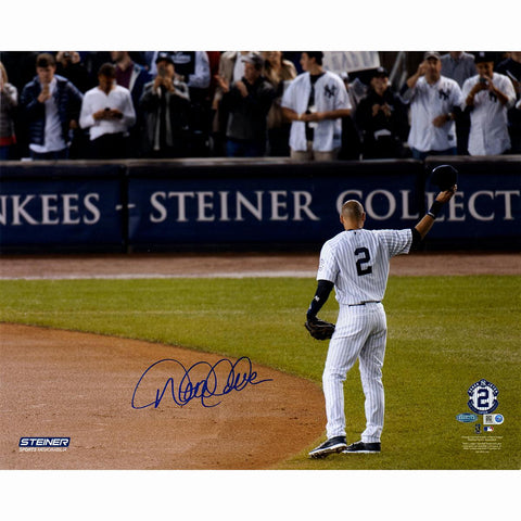 Derek Jeter Signed Tipping Cap with Steiner Sports in the Background 16x20 Photo (MLB Auth)