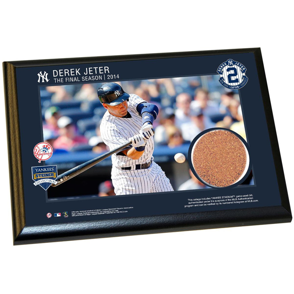 Derek Jeter The Final Season - Retirement 4x6 Dirt Plaque w Authentic Dirt