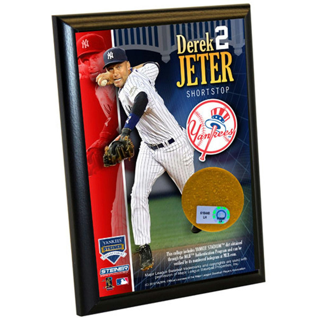 Derek Jeter Yankees 4x6 Dirt Plaque