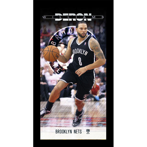 Deron Williams Brooklyn Nets Player Profile Wall Art 9.5x19 Framed Photo