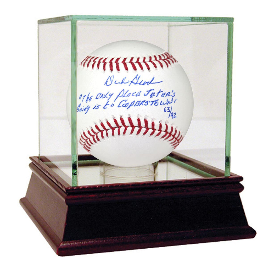 Dick Groch Signed Baseball wJeteres Cooperstown Quote Insc (LE92)