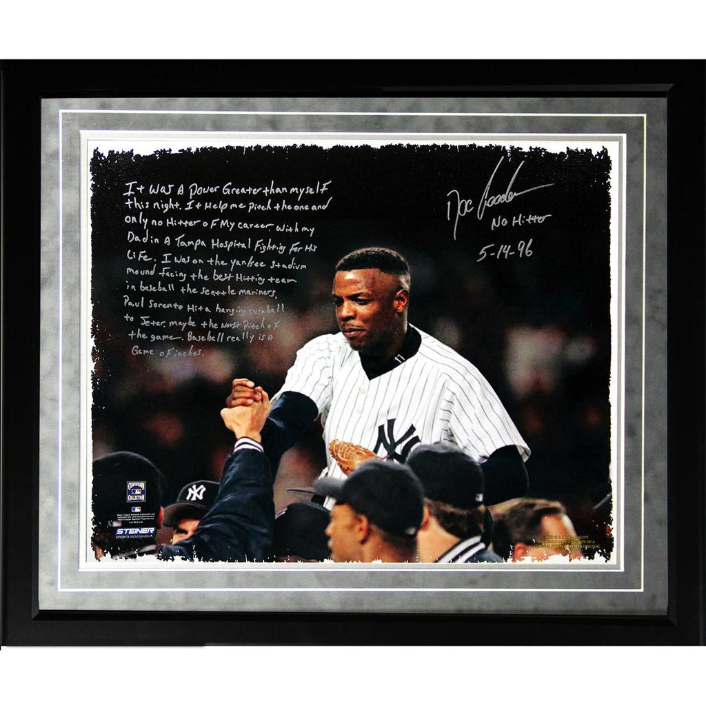 Doc Gooden Facsimile Yankees No-Hitter Framed Metallic 16x20 Story Photo