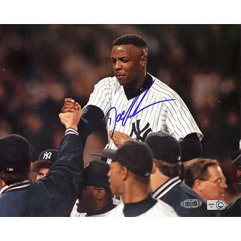 Doc Gooden Yankees No Hitter Carry Off Horizontal 8x10 Photo (Signed in Blue) (MLB Auth)