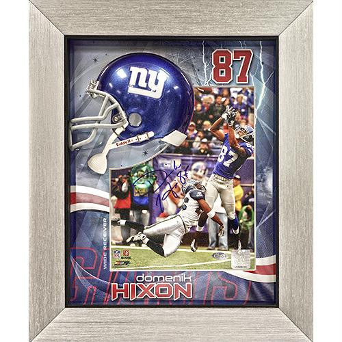 Domenik Hixon Catch vs Seattle Photo & Mini Helmet Framed 11x14 Shadowbox