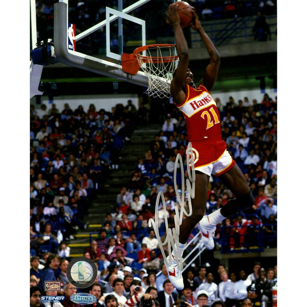 Dominique Wilkins Signed Reverse Dunk 8x10 Photo