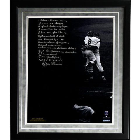 Don Larsen Facsimile World Series Perfect Game Framed Metallic 16x20 Story Photo