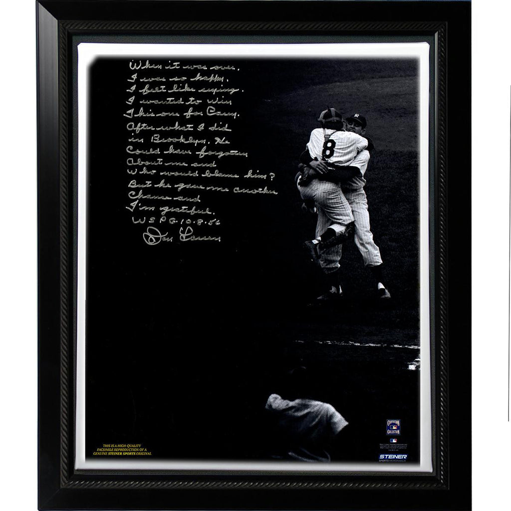 Don Larsen Facsimile World Series Perfect Game Story Stretched Framed 22x26 Story Canvas