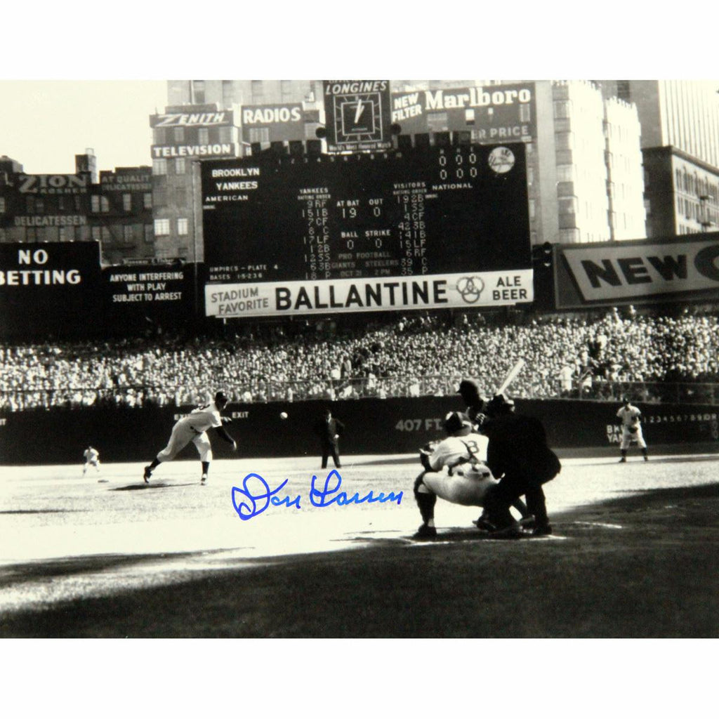 Don Larsen First Pitch Horizontal 8x10 Photograph