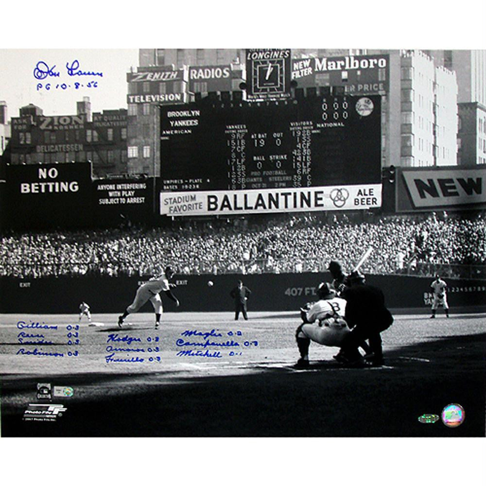 Don Larsen Perfect Game First Pitch 16x20 Photo w 11 Insc.