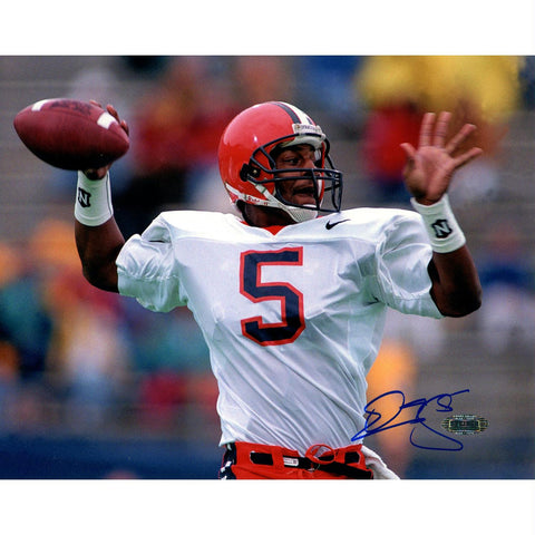 Donovan McNabb Syracuse Horizontal Passing Close Up 8x10 Photo