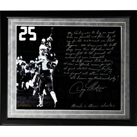 Doug Flutie Facsimile Boston College Hail Mary Framed Metallic 16X20 Story Photo