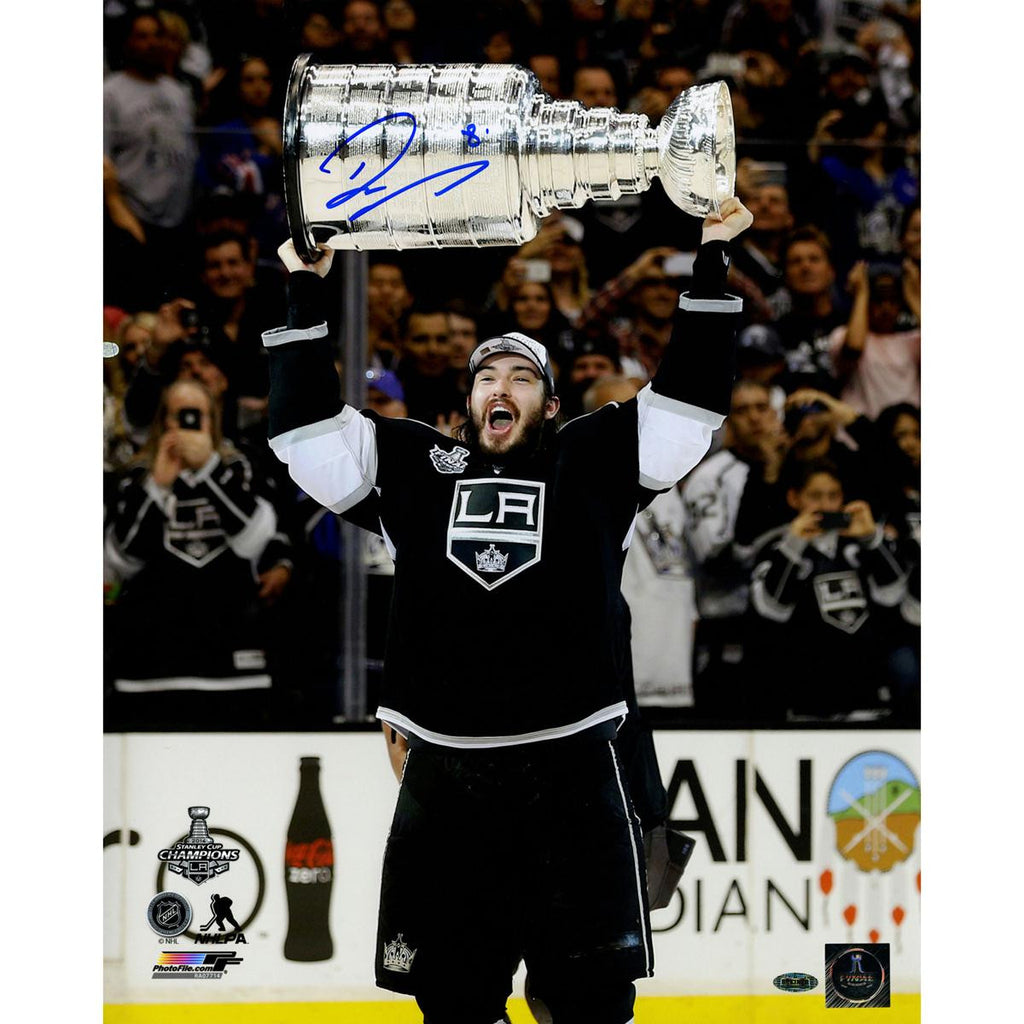 Drew Doughty Signed Los Angeles Kings 2014 Stanley Cup Overhead 16x20 Photo