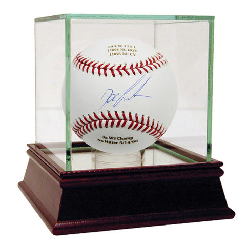 Dwight Gooden Autographed and Engraved Career Stats MLB Baseball (MLB Auth)