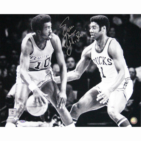 Earl Monroe Dribble vs Oscar Robertson 16X20 Photo w Pearl Insc.