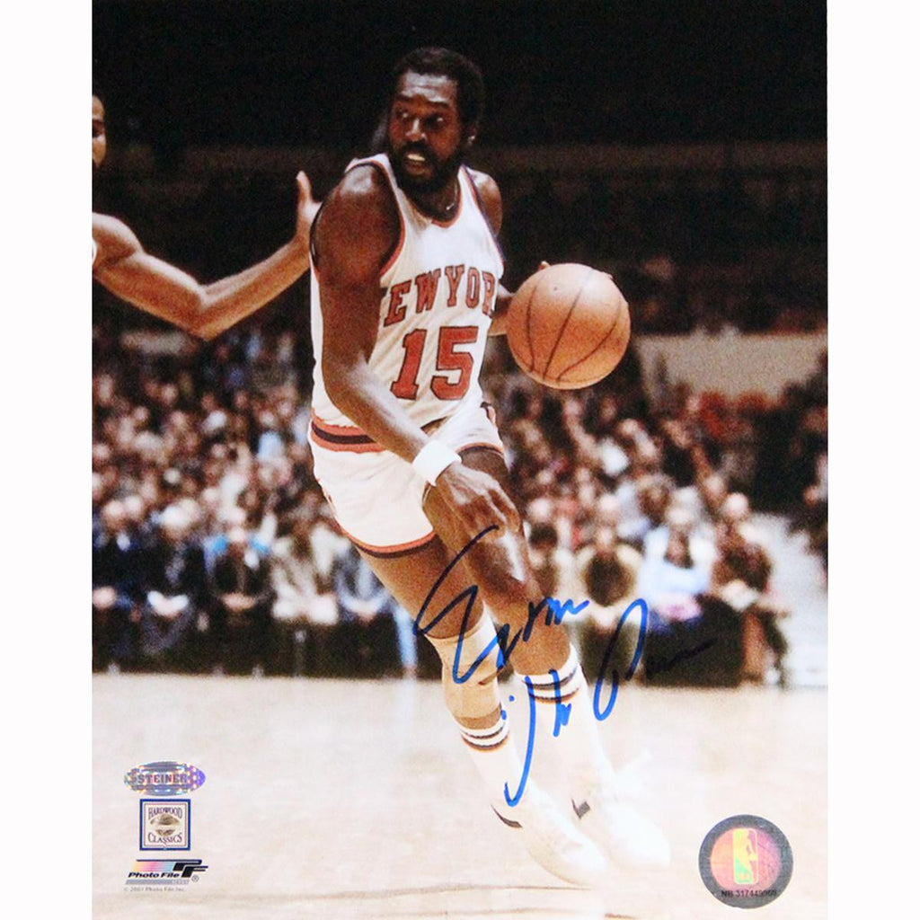 Earl Monroe Home Dribble Vertical 8x10 Photo The Pearl Insc