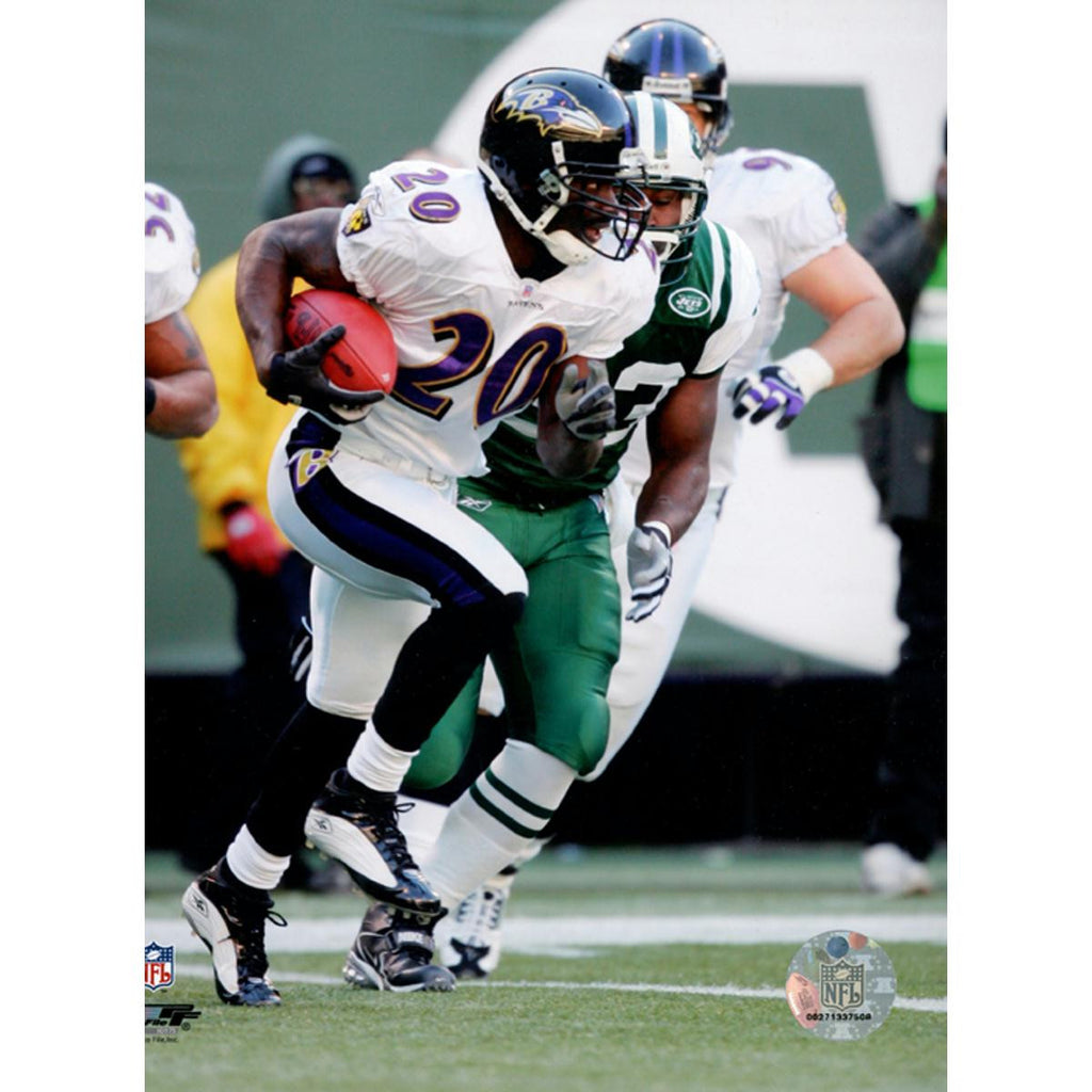 Ed Reed Ravens running w ball 8x10