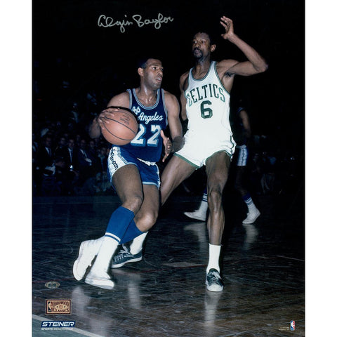 Elgin Baylor Signed vs. Bill Russell 16x20 Photo