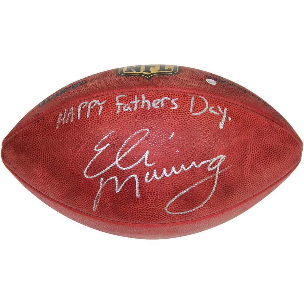 Eli Manning NFL Duke Football w Happy Fathers Day Insc.