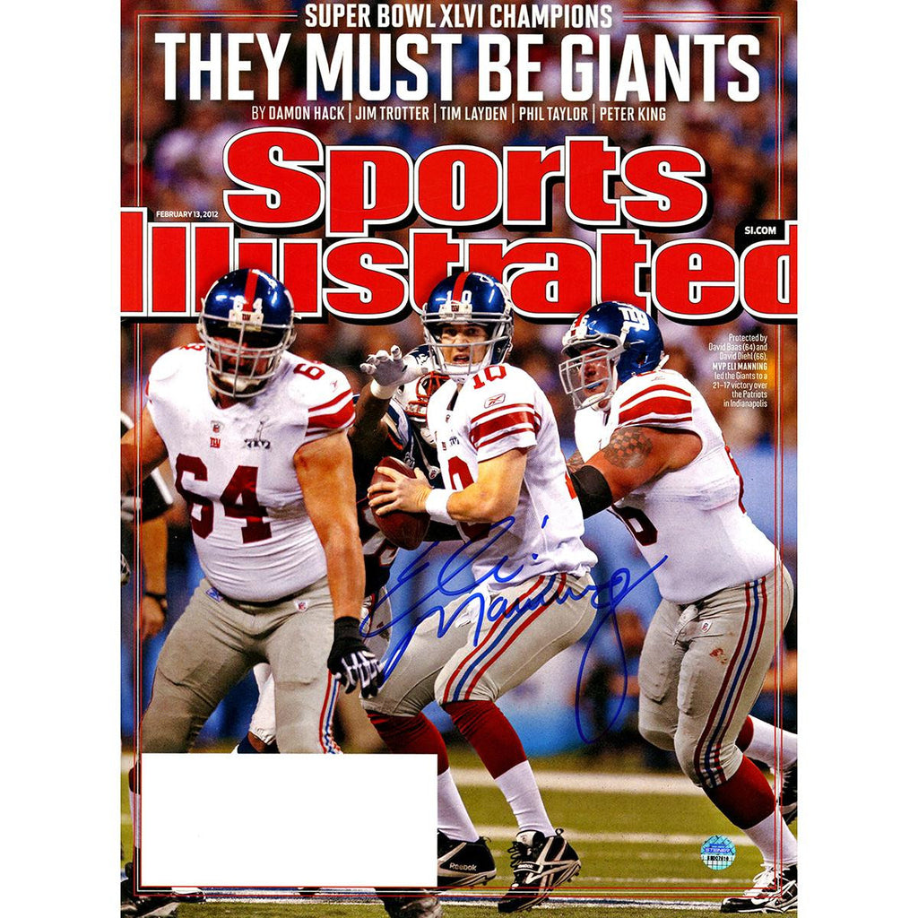 Eli Manning Signed February 13 Issue e They Must Be Giants Sports Illustrated