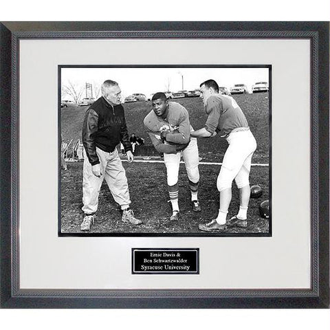 Ernie Davis and Ben Schwartzwalder Framed 16x20 Photograph