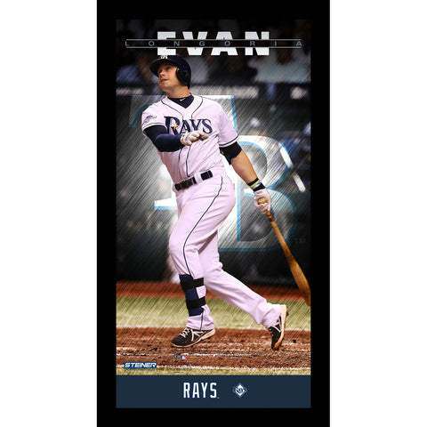 Evan LongoriaTampa Bay Rays Player Profile Wall Art 9.5x19 Framed Photo