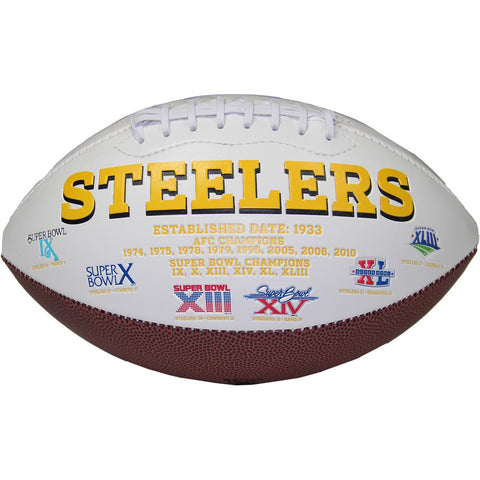 Franco Harris Signed Football with 4x SB Champs Inscription