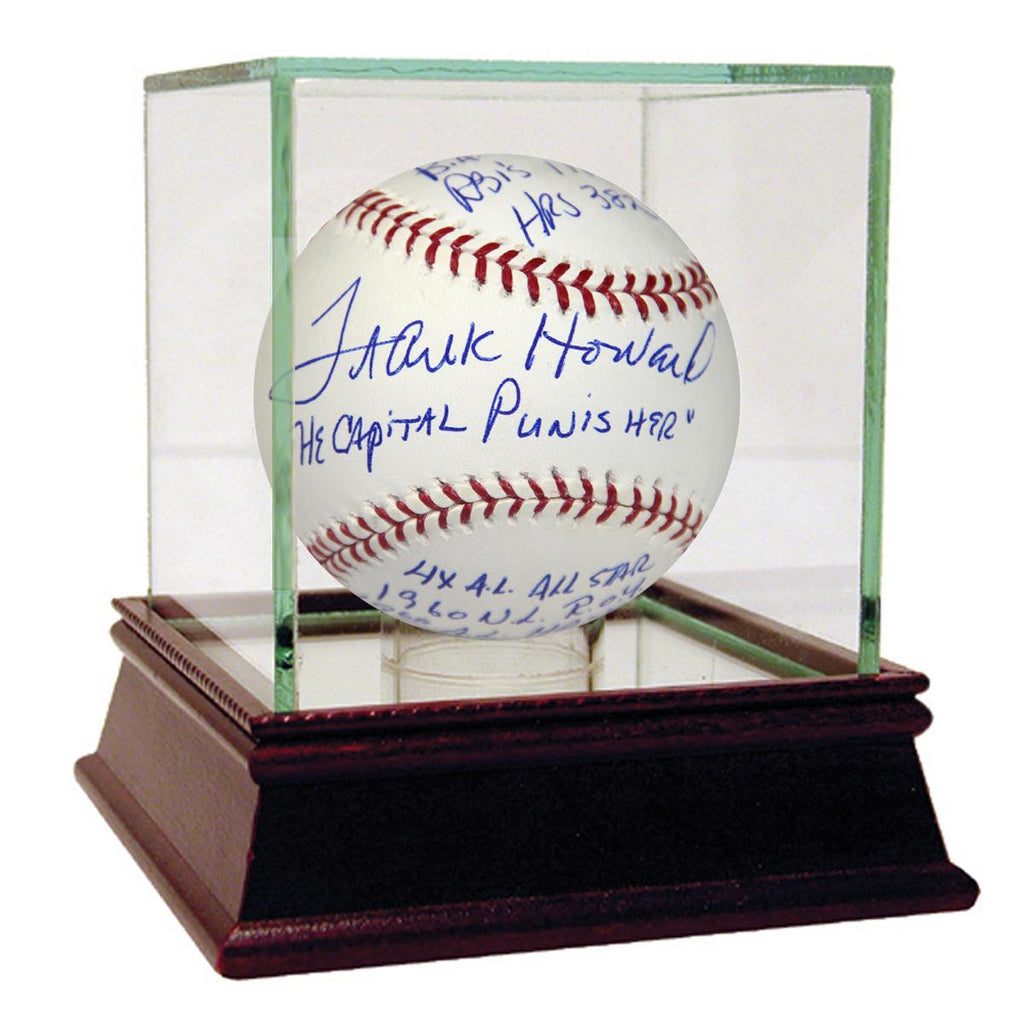 Frank Howard Signed The Capital Punisher Multi-Stat Insc Baseball