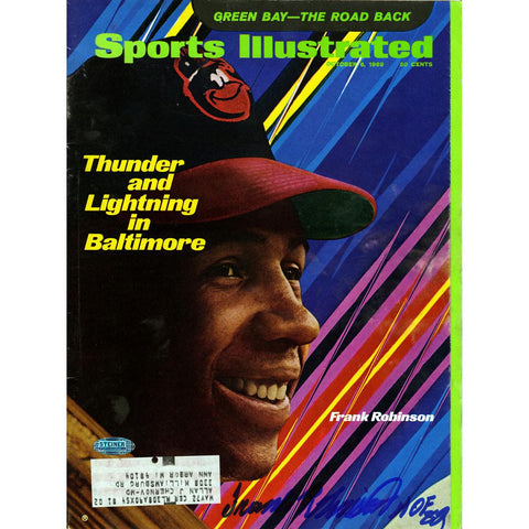 Frank Robinson Signed 10669 Sports Illustrated Magazine HOF Insc.