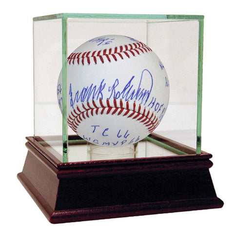 Frank Robinson Signed MLB Baseball w 11 Career Stat Inscriptions