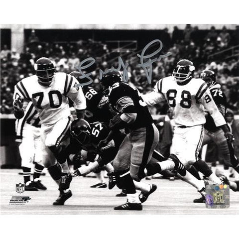 Frenchy Fuqua Carrying the Football vs. Vikings Horizontal BW 8x10 Photo (Signed in Silver)