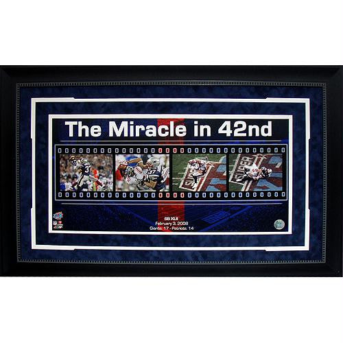 Giants FRAMED Super Bowl XLII Miracle in the 42nd Filmstrip 12x23 Photo