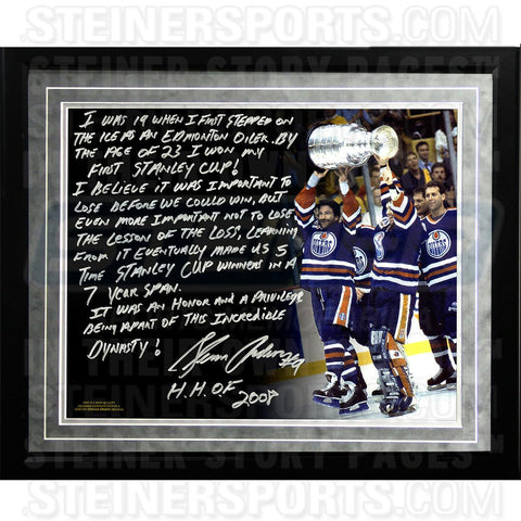 Glenn Anderson Facsimile Oilers Dynasty Framed Metallic 16x20 Story Photo