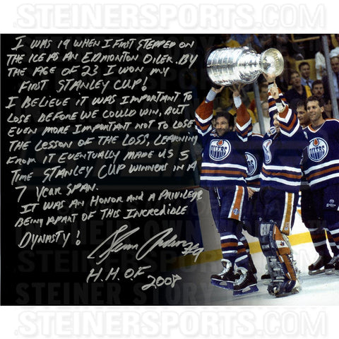 Glenn Anderson Signed 16x20 Story Photo