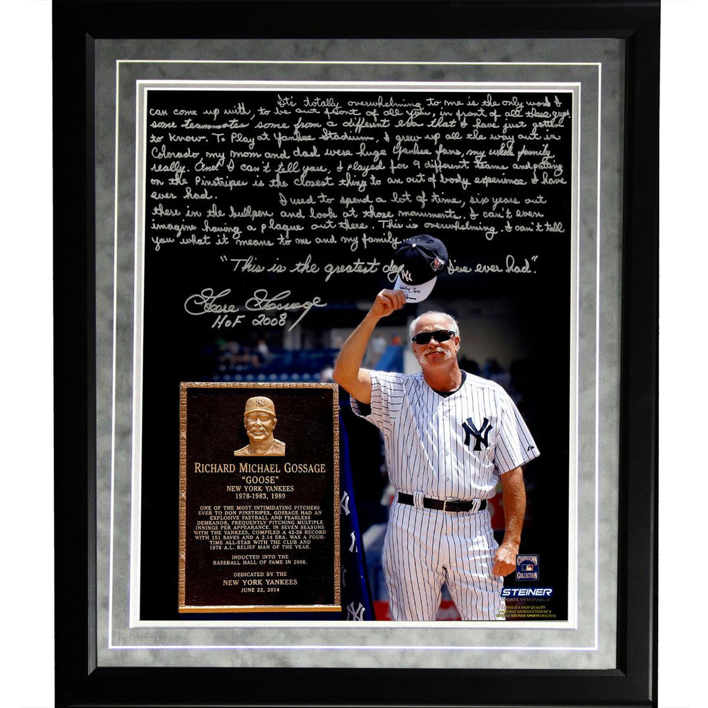 Goose Gossage Facsimile Goose Gossage Day Framed Metallic 16x20 Story Photo