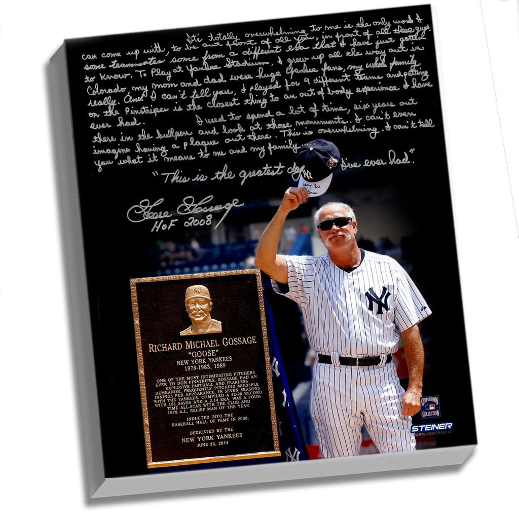 Goose Gossage Facsimile Goose Gossage Day Stretched 22x26 Story Canvas