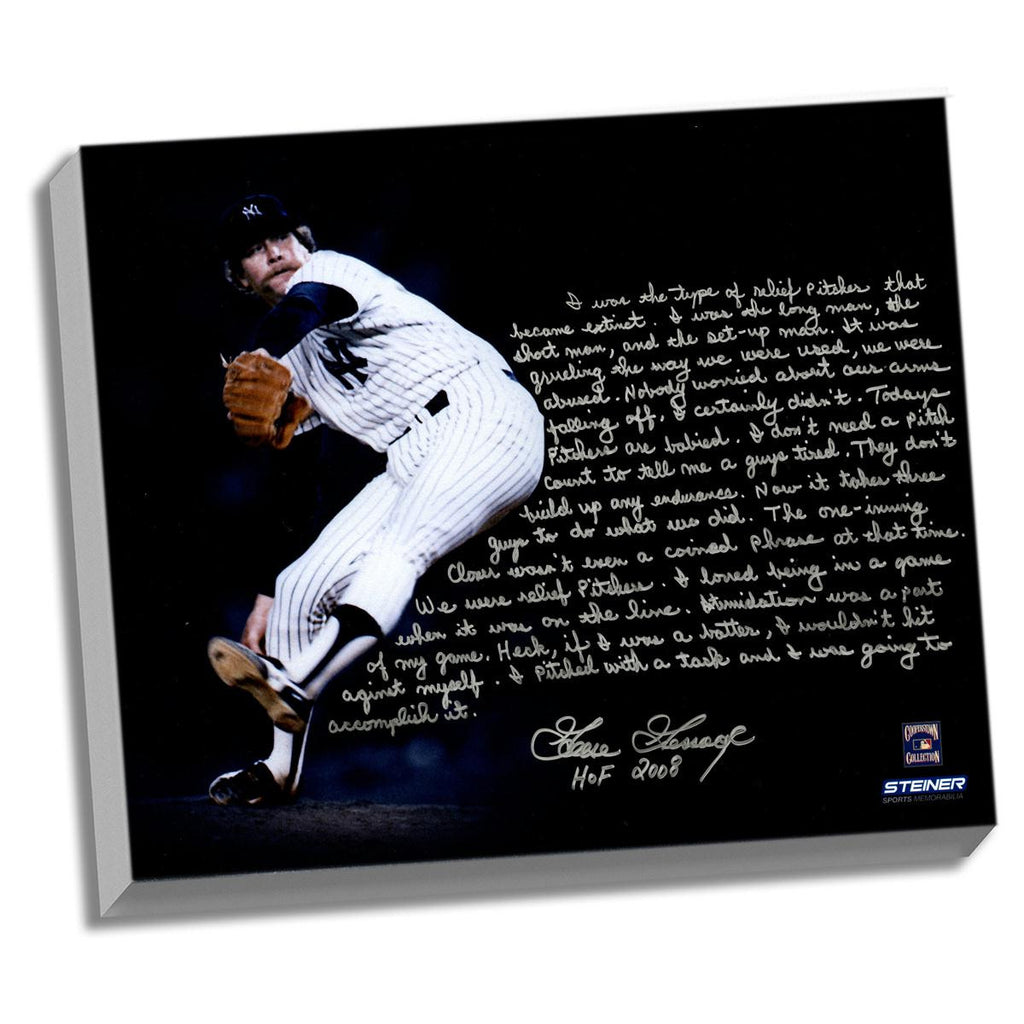 Goose Gossage Facsimile On Closing Story Stretched 16x20 Story Canvas