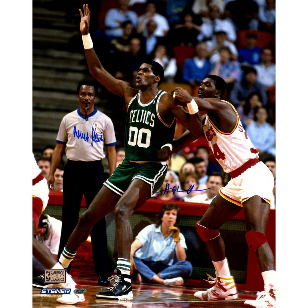 Hakeem OlajuwanRobert Parish Dual Signed 16x20 Photo