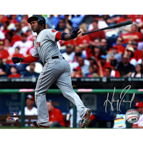 Hanley Ramirez Signed Red Sox Throwing Bat After Hit 8x10 Photo (LOJO Sports Auth)