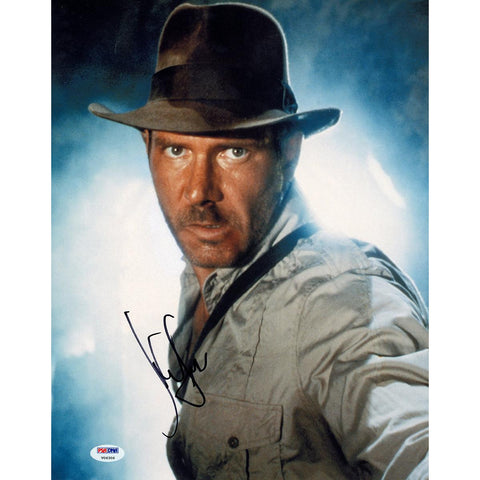 Harrison Ford Signed Indiana Jones Vertical 11x14 Photo Blue Background PSADNA Holo