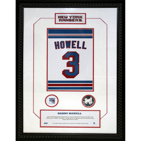 Harry Howell 3 Retired Number NY Rangers 14x20 Framed Collage w Nameplate