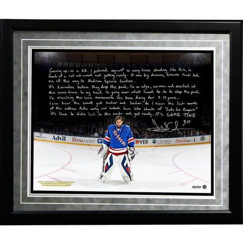 Henrik Lundqvist Facsimile Playing in the Garden Framed Metallic 16x20 Story Photo