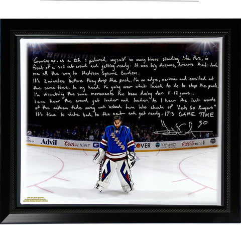 Henrik Lundqvist Facsimile Playing in the Garden Framed Stretched 22x26 Story Canvas