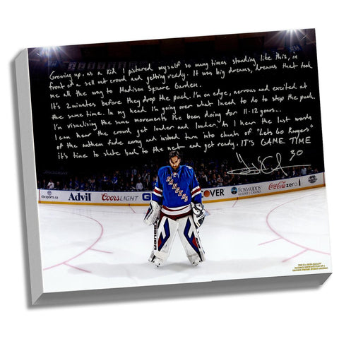 Henrik Lundqvist Facsimile Playing in the Garden Stretched 16x20 Story Canvas