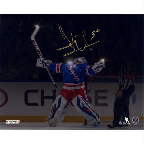 Henrik Lundqvist Signed MSG Celebration Horizontal Metallic 16x20 Photo