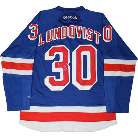 Henrik Lundqvist Signed New York Rangers Blue Premier Jersey