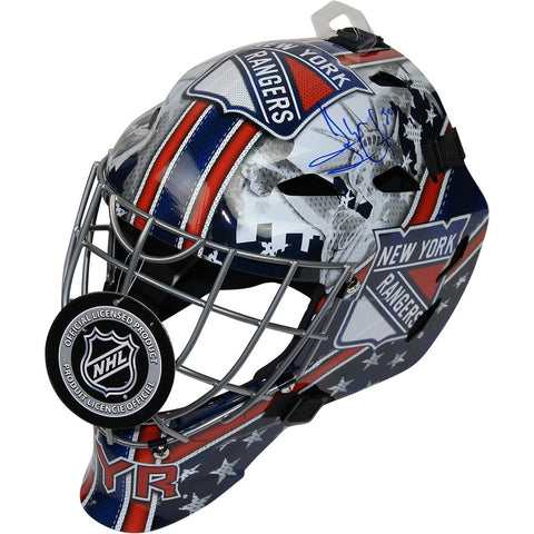 Henrik Lundqvist Signed New York Rangers Full Size Replica Shield Logo Goalie Mask