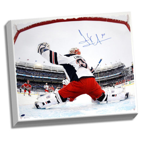 Henrik Lundqvist Signed Stadium Series In-Net 22x26 Canvas